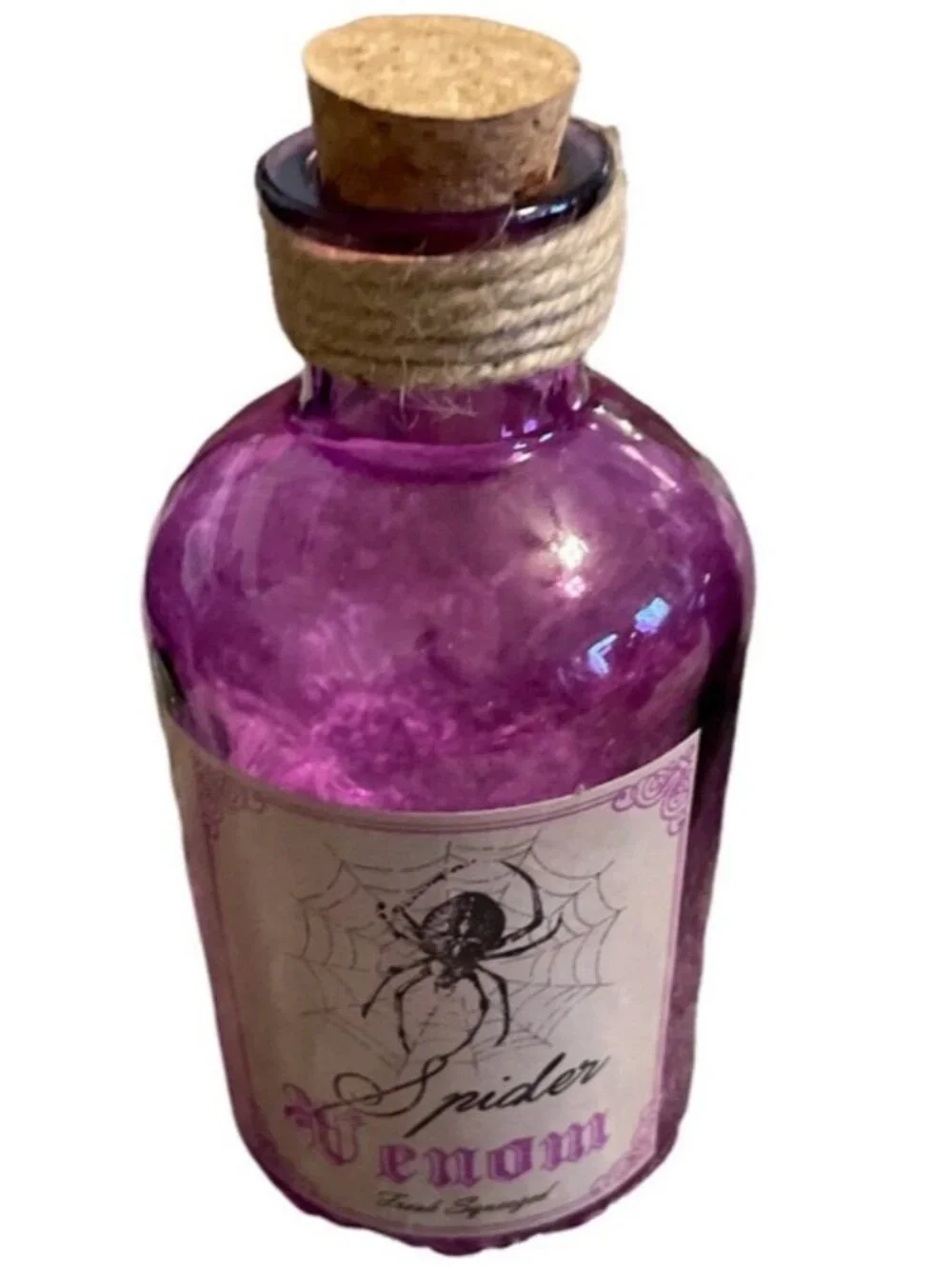Halloween Glass Potion Bottle Raven Brew Unfiltered Poison Spider Set Of 4 new